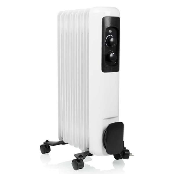 Tristar Elementit Öljyllä Täytetty Jäähdytin Ka5177 7 1500w Hopeinen One Size / EU Plug musta, Valkoinen