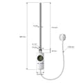 Pikkukuva 7 / 8: LuxeBath sähköinen kylpyhuonepatteri Sahara 600x1200 mm valkoinen suora sivuliitäntä &amp; lämmityselementti 1200W termostaatilla &amp;