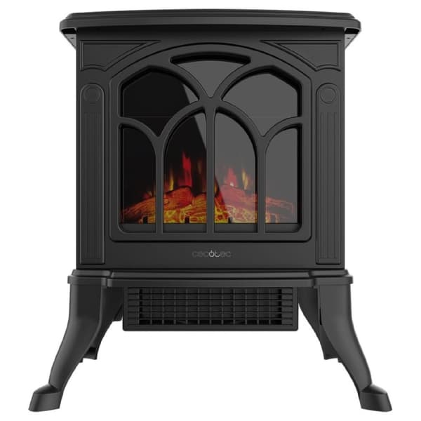 Cecotec Standing electric fireplace with 1500 W power, two power levels, adjustable thermostat and flame control.