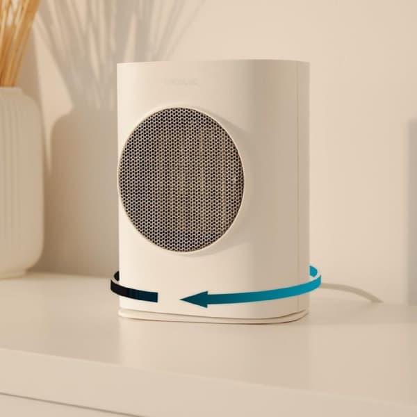 Cecotec Tabletop PTC heater with 1500 W, oscillation, digital display, adjustable thermostat and 3 operating modes.
