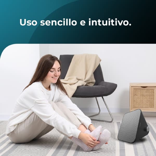 Cecotec Tabletop PTC heater with 1500 W, adjustable thermostat and 3 modes of operation.