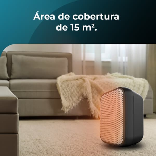 Cecotec Tabletop PTC heater with 1500 W, oscillation mode, adjustable thermostat and 3 modes of operation.