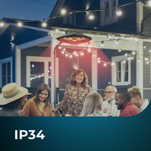 Cecotec Outdoor ceiling heater with 2000 W, halogen technology, 3 power levels and remote control.