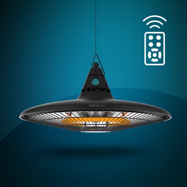 Cecotec Outdoor ceiling heater with 1500 W, halogen technology and remote control.