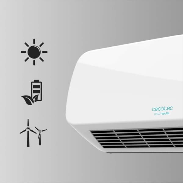 Cecotec Wall ceramic heater, 2000 W, with LED display and remote control.