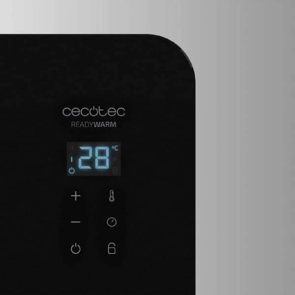 Cecotec 1000-W convector heater, with glass panel and Wi-Fi.