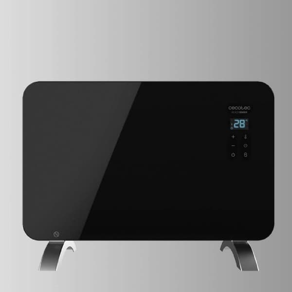 Cecotec 1000-W convector heater, with glass panel and Wi-Fi.