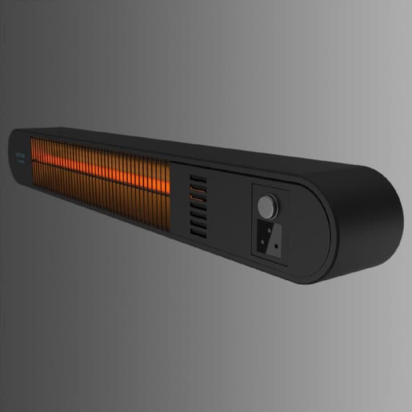 Cecotec Wall halogen heater through infrared radiation for outdoors use, 2000 W, IP55. Aluminium Remote control. Adjustable power. Assembly kit.