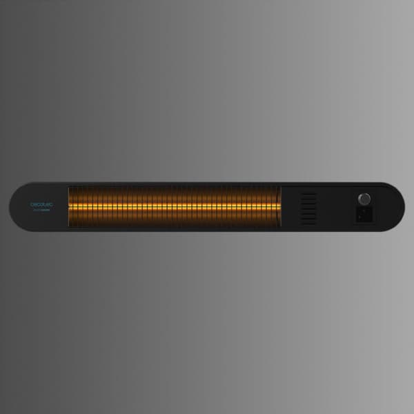 Cecotec Wall halogen heater through infrared radiation for outdoors use, 2000 W, IP55. Aluminium Remote control. Adjustable power. Assembly kit.