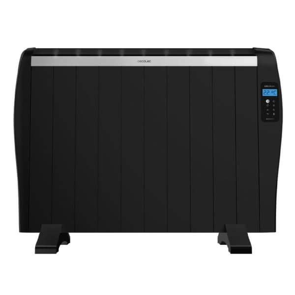 Cecotec Electric radiator with 10 heating elements and 1500 W, LCD display, remote control, programmable timer, temperature selection, 25-m² coverage Svart