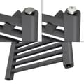 Miniatyrbillede 4 af 6: ECD Germany Elektrisk badeværelsesradiator Sahara 750 x 800 mm antracit lige sidetilslutning med varmeelement 300W, designradiator håndklædevarmer