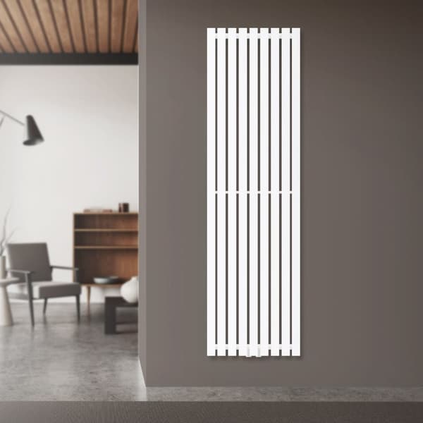 Badeværelsesradiator Lodret med centertilslutning 480x1600 mm Hvid LuxeBath