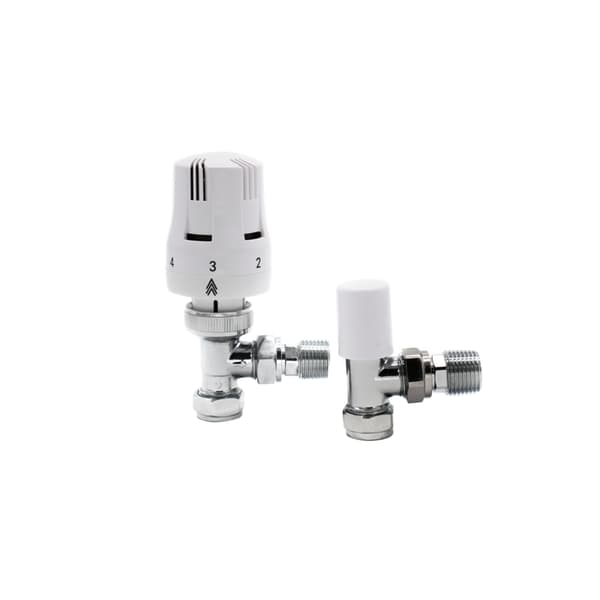 Westco Lock Shield Thermostatic Radiator Valve White 15mm