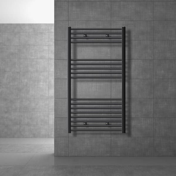 Kylpyhuonepatteri Sahara 750x1200 mm antrasiitti suora sivuliitännällä LuxeBath