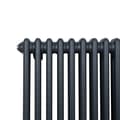 Miniatyrbillede 3 af 11: Traditionel vandret radiator med 2 og 3 søjler Moderne centralvarmeelement Antracitgrå Sort Hvid Kulstofstål Vægmonteret Køkken Stue Badeværelse