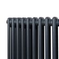 Miniatyrbillede 7 af 11: Traditionel vandret radiator med 2 og 3 søjler Moderne centralvarmeelement Antracitgrå Sort Hvid Kulstofstål Vægmonteret Køkken Stue Badeværelse