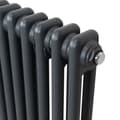 Miniatyrbillede 10 af 11: Traditionel vandret radiator med 2 og 3 søjler Moderne centralvarmeelement Antracitgrå Sort Hvid Kulstofstål Vægmonteret Køkken Stue Badeværelse