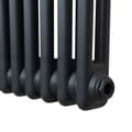 Miniatyrbillede 11 af 11: Traditionel vandret radiator med 2 og 3 søjler Moderne centralvarmeelement Antracitgrå Sort Hvid Kulstofstål Vægmonteret Køkken Stue Badeværelse