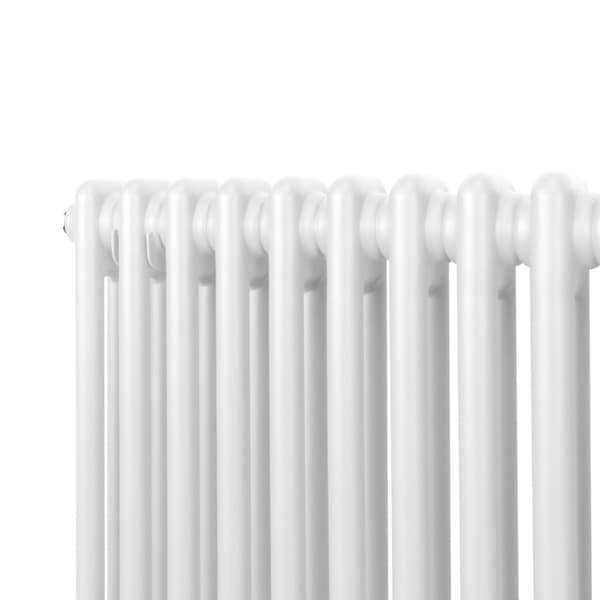 Horizontal Radiator with 2 and 3 Columns Modern Central Heating Element Gray Black White Carbon Steel Wall Mounted Kitchen Living Room Bathroom
