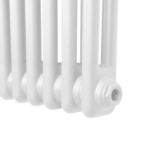 Horizontal Radiator with 2 and 3 Columns Modern Central Heating Element Gray Black White Carbon Steel Wall Mounted Kitchen Living Room Bathroom