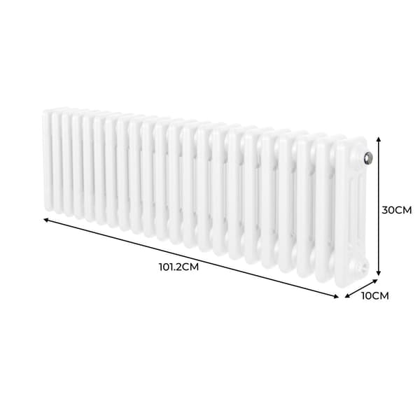 Traditionell Horisontell Radiator med 2 & 3 Kolumner Modern Centralvärme Element Antracitgrå Svart Vit Kolstål Väggmonterad Kök Vardagsrum Badrum