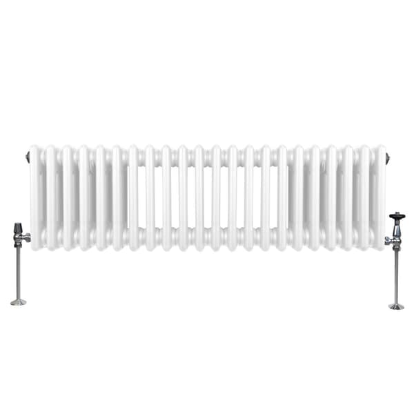 Traditionell Horisontell Radiator med 2 & 3 Kolumner Modern Centralvärme Element Antracitgrå Svart Vit Kolstål Väggmonterad Kök Vardagsrum Badrum
