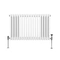 Miniatyrbillede 2 af 11: Traditionel vandret radiator med 2 og 3 søjler Moderne centralvarmeelement Antracitgrå Sort Hvid Kulstofstål Vægmonteret Køkken Stue Badeværelse