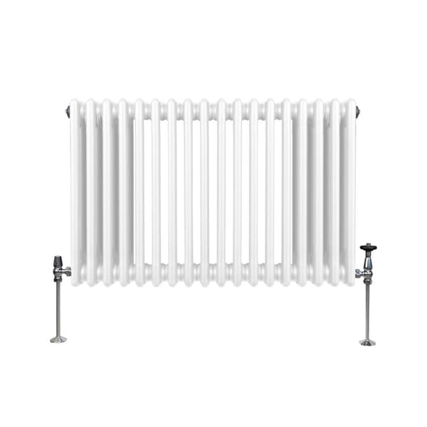 Traditionel vandret radiator med 2 og 3 søjler Moderne centralvarmeelement Antracitgrå Sort Hvid Kulstofstål Vægmonteret Køkken Stue Badeværelse