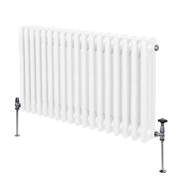 Traditionel vandret radiator med 2 og 3 søjler Moderne centralvarmeelement Antracitgrå Sort Hvid Kulstofstål Vægmonteret Køkken Stue Badeværelse