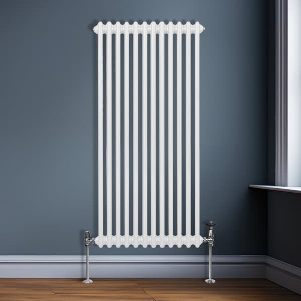 Vertical Radiator with 2 & 3 Columns Modern Central Heating Element Anthracite Gray Black White Carbon Steel Wall Mounted Kitchen Living Room Bathroom