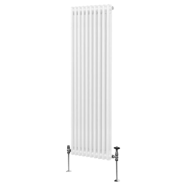 Traditionel lodret radiator med 2 og 3 søjler Moderne centralvarmeelement Antracitgrå Sort Hvid Kulstofstål Vægmonteret Køkken Stue Badeværelse