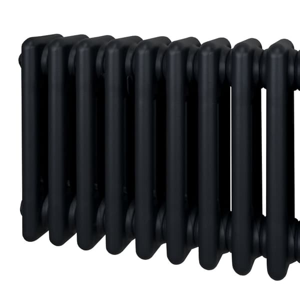 Traditionel lodret radiator med 2 og 3 søjler Moderne centralvarmeelement Antracitgrå Sort Hvid Kulstofstål Vægmonteret Køkken Stue Badeværelse