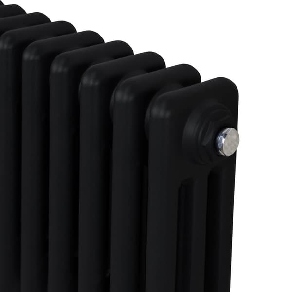 Traditionel lodret radiator med 2 og 3 søjler Moderne centralvarmeelement Antracitgrå Sort Hvid Kulstofstål Vægmonteret Køkken Stue Badeværelse