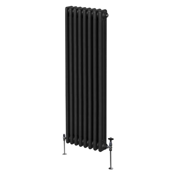Vertical Radiator with 2 & 3 Columns Modern Central Heating Element Anthracite Gray Black White Carbon Steel Wall Mounted Kitchen Living Room Bathroom