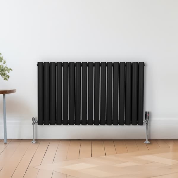 Ovale søjle Radiatorer Ventiler Dobbeltpanel Centralvarmeelement Grå Hvid Sort Stål Vandret Lodret Køkken Stue Monteringssæt Beslag