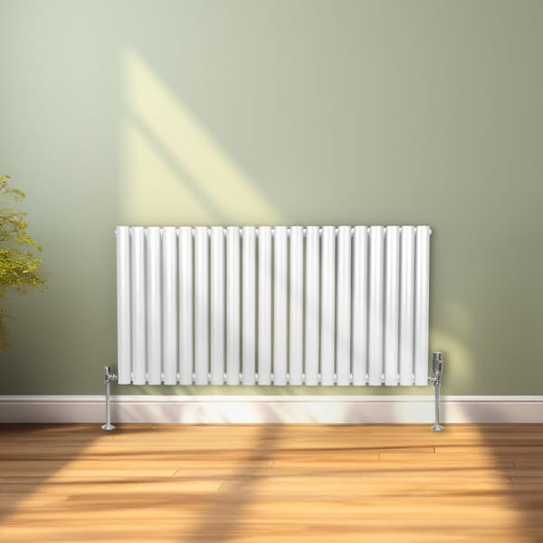 Ovale søjle Radiatorer Ventiler Dobbeltpanel Centralvarmeelement Grå Hvid Sort Stål Vandret Lodret Køkken Stue Monteringssæt Beslag