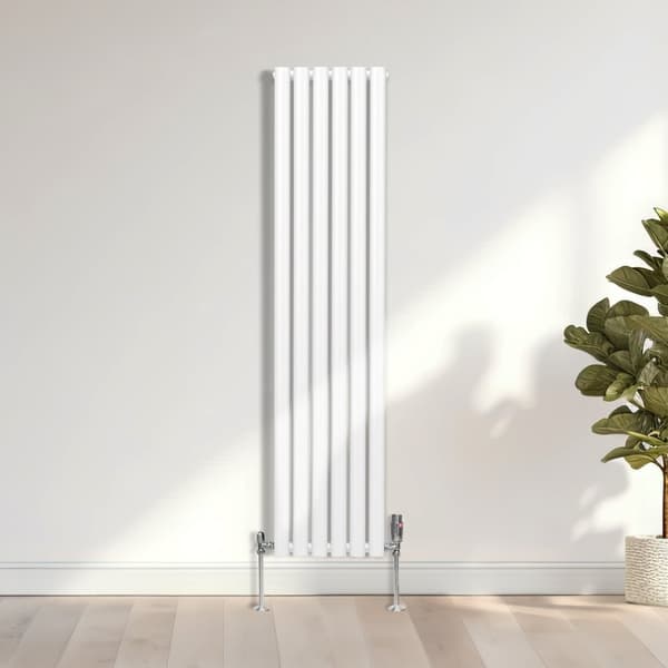 Ovale søjle Radiatorer Ventiler Dobbeltpanel Centralvarmeelement Grå Hvid Sort Stål Vandret Lodret Køkken Stue Monteringssæt Beslag