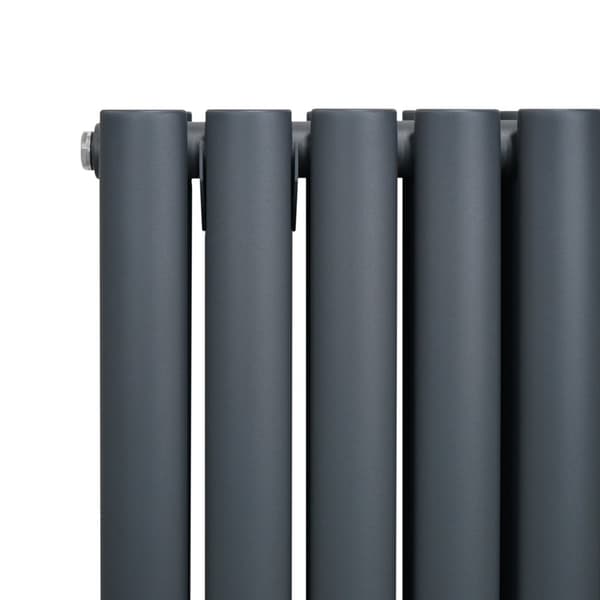 Ovale søjle Radiatorer Ventiler Dobbeltpanel Centralvarmeelement Grå Hvid Sort Stål Vandret Lodret Køkken Stue Monteringssæt Beslag