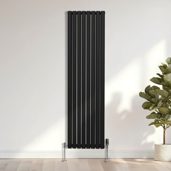 Ovale søjle Radiatorer Ventiler Dobbeltpanel Centralvarmeelement Grå Hvid Sort Stål Vandret Lodret Køkken Stue Monteringssæt Beslag