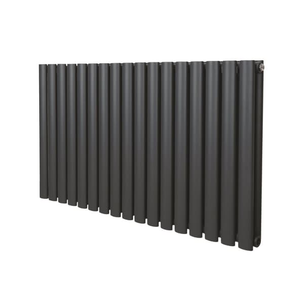 Radiatorer Ovale Søjler Moderne Dobbeltpanel Centralvarme Element Grå Sort Hvid Stål Vandret Lodret Køkken Stue Rengøringsbørste Monteringssæt