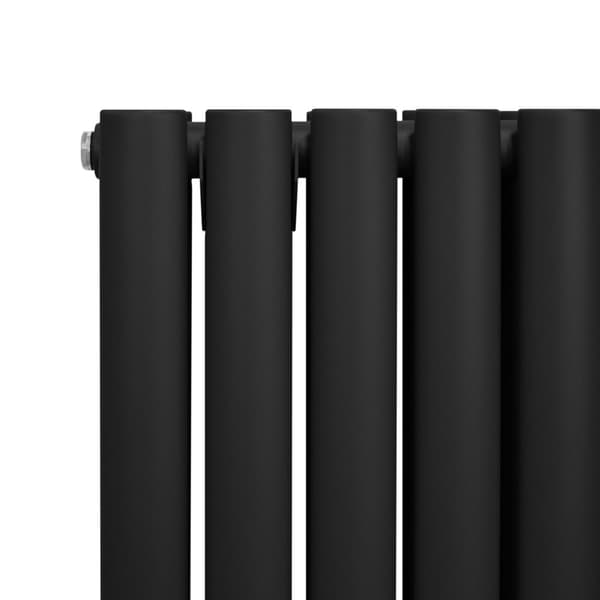 Radiatorer Ovale Søjler Moderne Dobbeltpanel Centralvarme Element Grå Sort Hvid Stål Vandret Lodret Køkken Stue Rengøringsbørste Monteringssæt