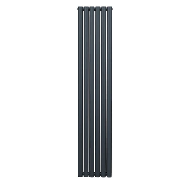 Radiatorer Ovale Søjler Moderne Dobbeltpanel Centralvarme Element Grå Sort Hvid Stål Vandret Lodret Køkken Stue Rengøringsbørste Monteringssæt