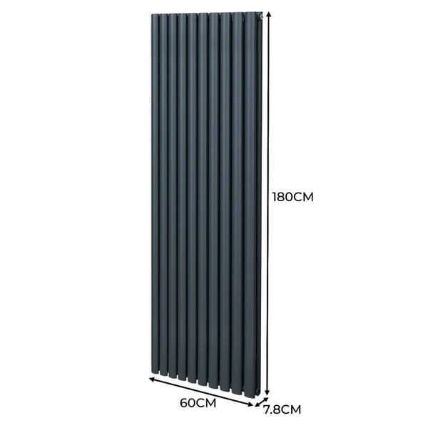 Radiatorer Ovale Søjler Moderne Dobbeltpanel Centralvarme Element Grå Sort Hvid Stål Vandret Lodret Køkken Stue Rengøringsbørste Monteringssæt