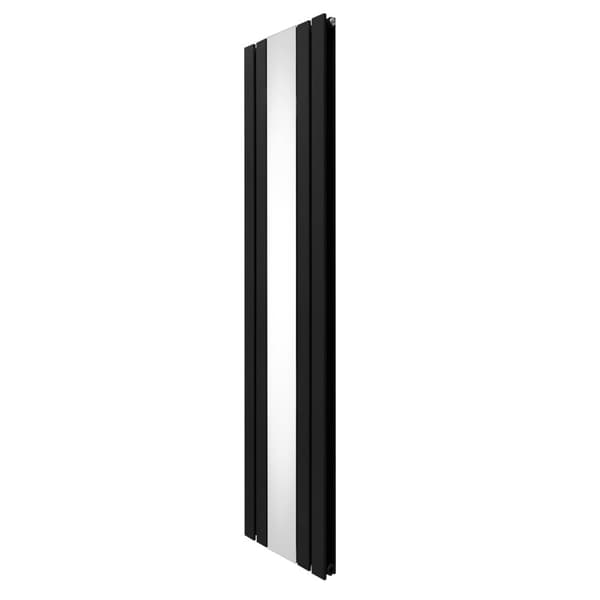 Fladskærm Radiator & Spejl 1800mm & Kromventiler Designer Lodret Grå Sort Hvid Kulstofstål Vægmonteret Køkken Stue Rengøringsbørste Monteringssæt