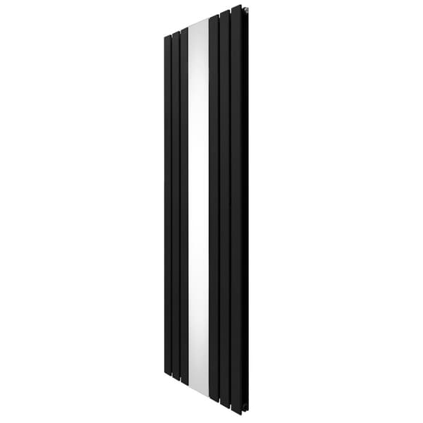Fladskærm Radiator & Spejl 1800mm & Kromventiler Designer Lodret Grå Sort Hvid Kulstofstål Vægmonteret Køkken Stue Rengøringsbørste Monteringssæt