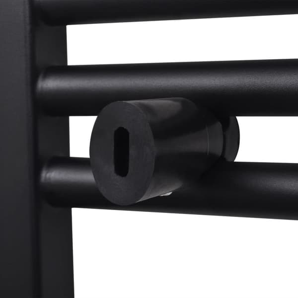 Handdukstork centralvärme element rak 500 x 1160 mm svart -  Värmeelement