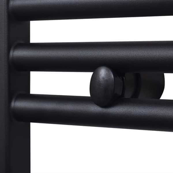 Handdukstork centralvärme element rak 500 x 764 mm svart -  Värmeelement