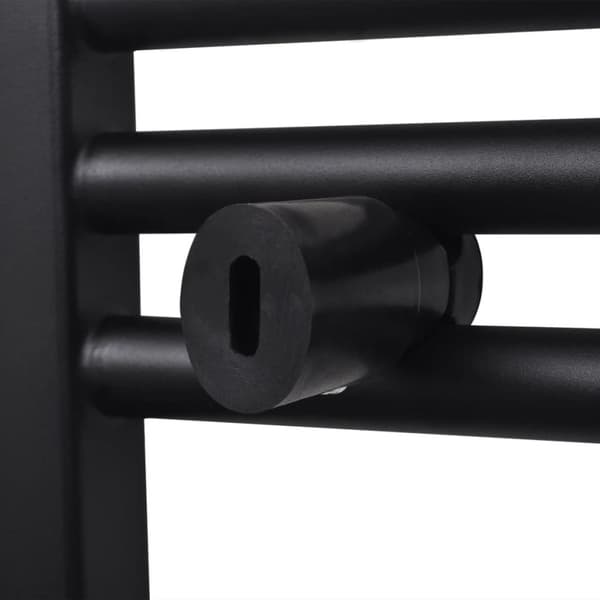 Handdukstork centralvärme element rak 500 x 764 mm svart -  Värmeelement