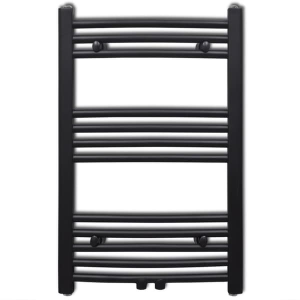 Värmeelement - Handdukstork centralvärme element båge 500 x 764 mm svart