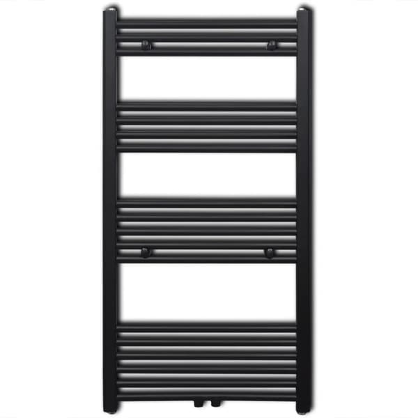 Håndklæderadiator 600x1160 mm centralvarme lige sort - Håndklæderadiator - Håndklæderadiatorer - Home & Living